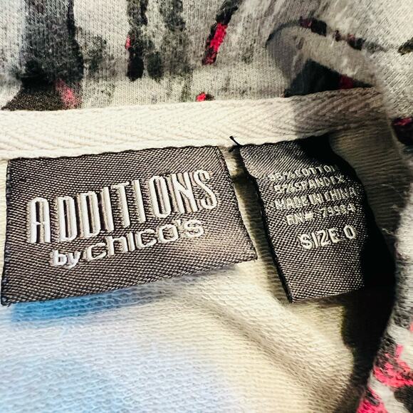 Additions By Chico's Women's Abstract Print Jacket Black Pink Gray size 0 (XS) - Picture 5 of 5